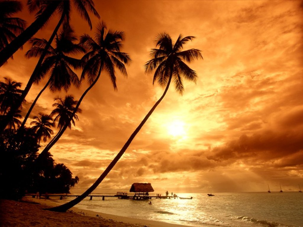 26 ((( غــــــــــروب من وحـــي الخــــــيال ))) SunsetAtPigeonPoint,Tobago,Caribbean